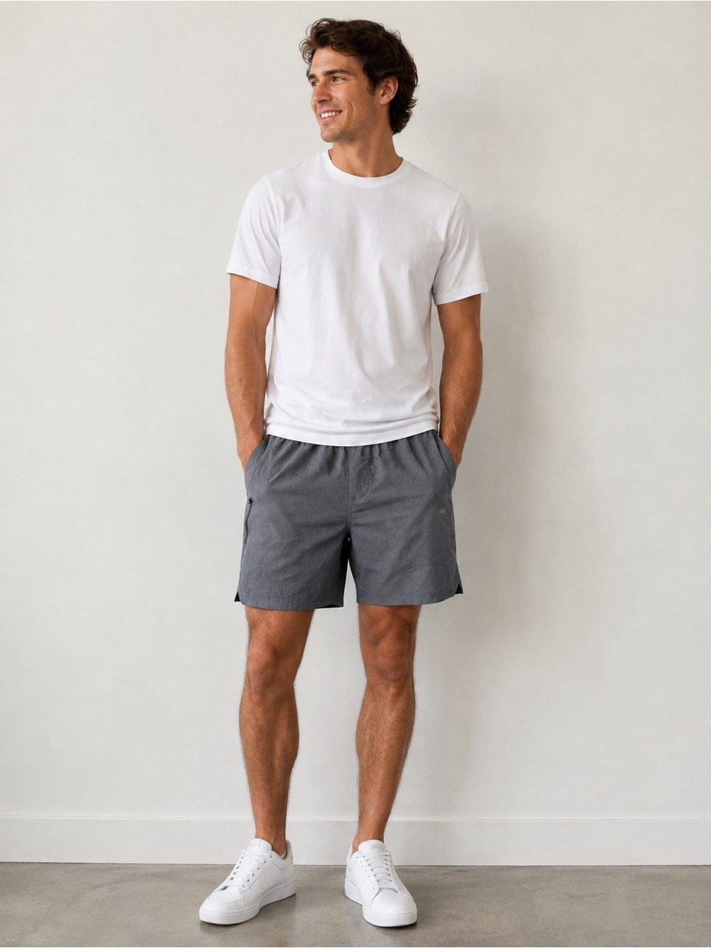 NWOT DSG Men's Gray Everyday Athletic Shorts, Size Large